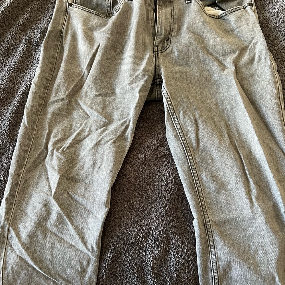 Levi's Light Gray Straight Jeans